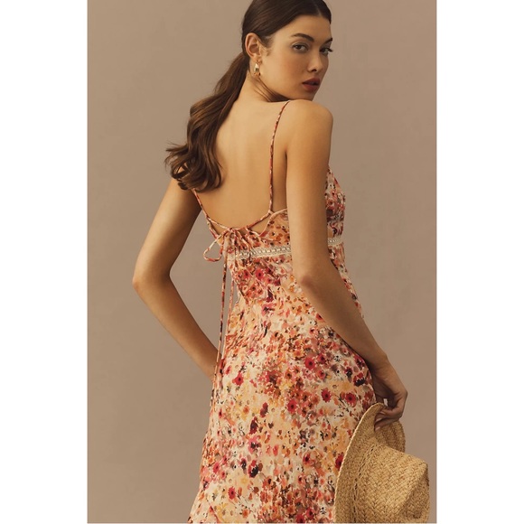 Favorite Daughter The Blackberry Maxi Dress Floral Anthropologie Pink Size L NWT - Picture 2 of 10